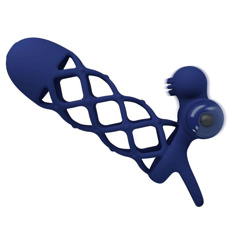 PRETTY LOVE - GIANN VIBRATOR RING WITH SILICONE SHEATH BLUE - Imagem de 2