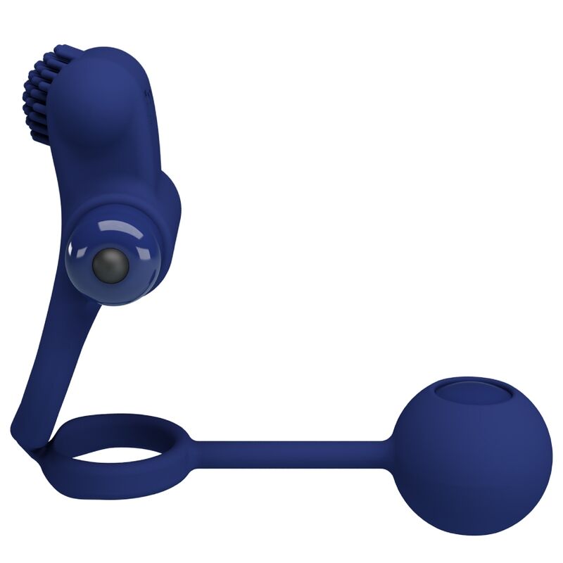 PRETTY LOVE - REMINGTON DOUBLE VIBRATING RING WITH PLUG BLUE - Imagem de 2