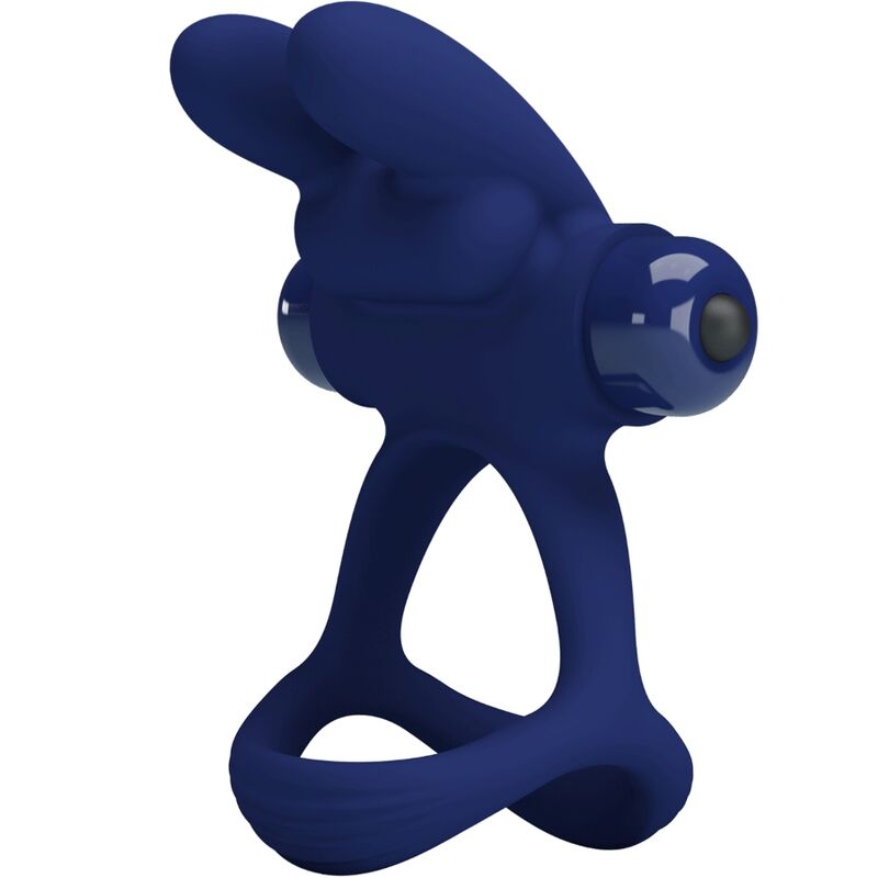 PRETTY LOVE - FRANCISCO DOUBLE VIBRATING RING RABBIT BLUE - Imagem de 3