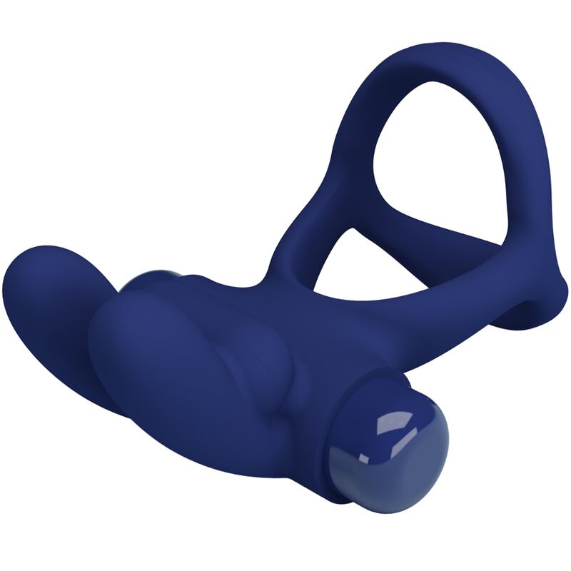 PRETTY LOVE - FRANCISCO DOUBLE VIBRATING RING RABBIT BLUE - Imagem de 5