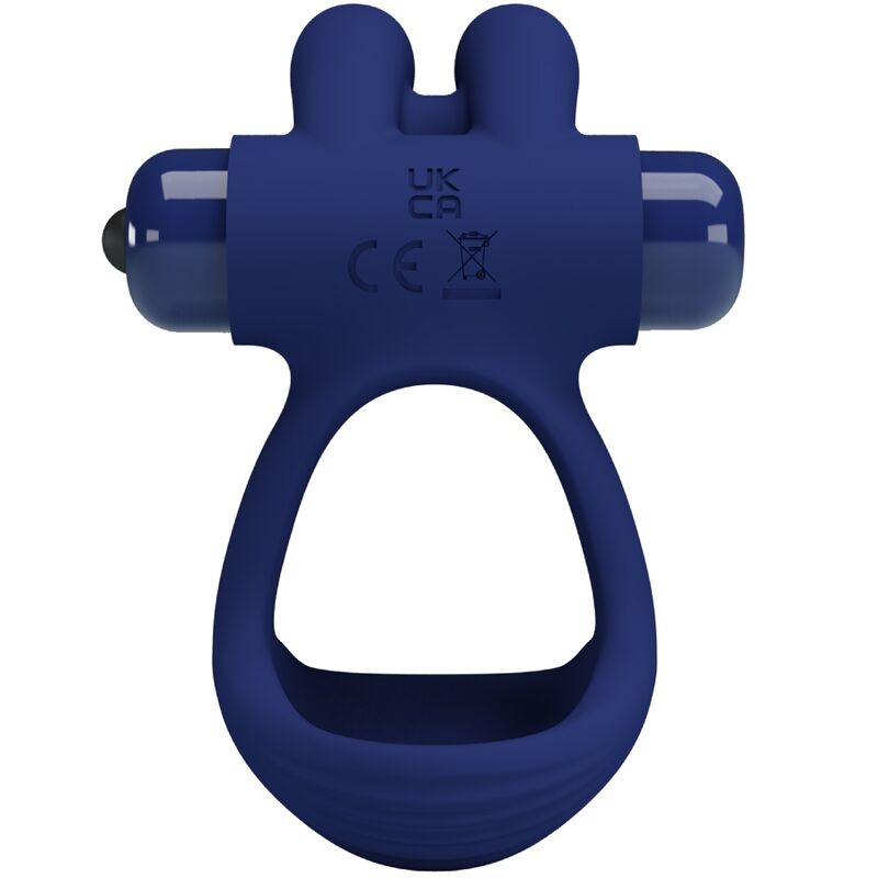 PRETTY LOVE - FRANCISCO DOUBLE VIBRATING RING RABBIT BLUE - Imagem de 2