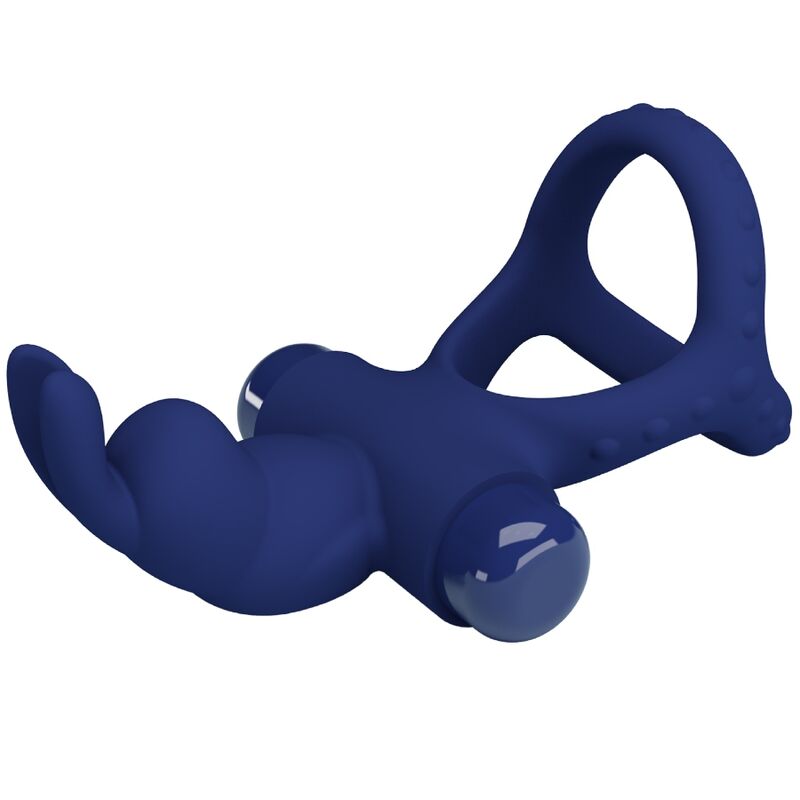 PRETTY LOVE - LUCHITO DOUBLE VIBRATING RING RABBIT BLUE - Imagem de 5