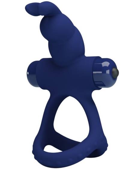 PRETTY LOVE - LUCHITO DOUBLE VIBRATING RING RABBIT BLUE
