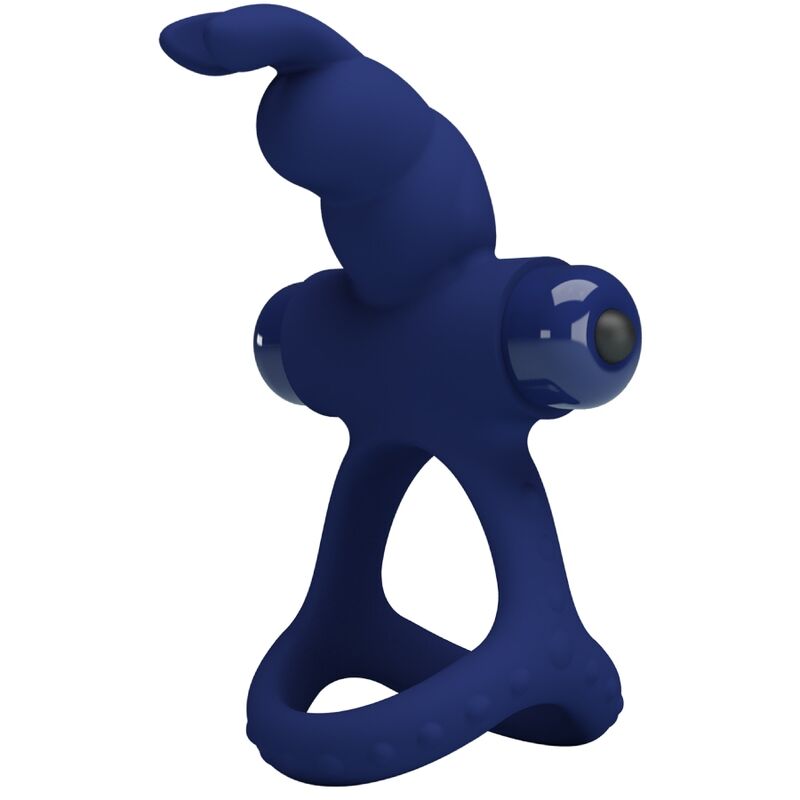 PRETTY LOVE - LUCHITO DOUBLE VIBRATING RING RABBIT BLUE - Imagem de 2