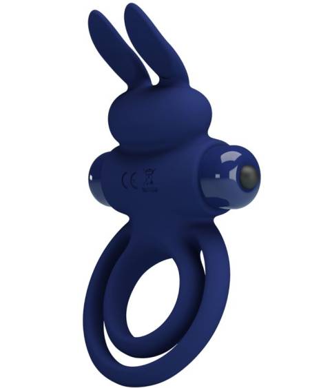 PRETTY LOVE - DAREY DOUBLE VIBRATING RING RABBIT BLUE