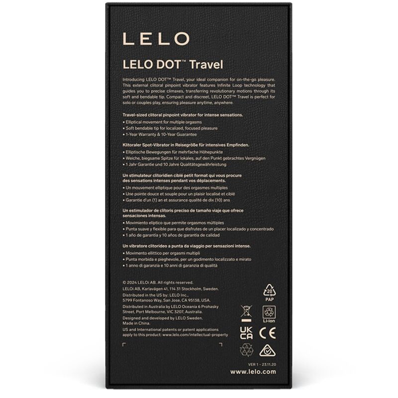 LELO - DOT TRAVEL CLITORIS STIMULATOR PURPLE - Imagem de 3