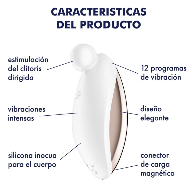 SATISFYER - SPOT ON 2 LAY-ON VIBRATOR WHITE - Imagem de 4