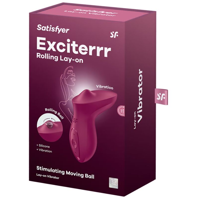 SATISFYER - EXCITERRR LAY-ON CLITORIS BERRY VIBRATOR - Imagem de 5