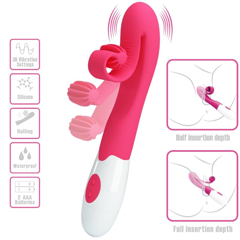 ROMANCE - PINK VIBRATOR AND STIMULATOR 30 SPEEDS - Imagem de 5