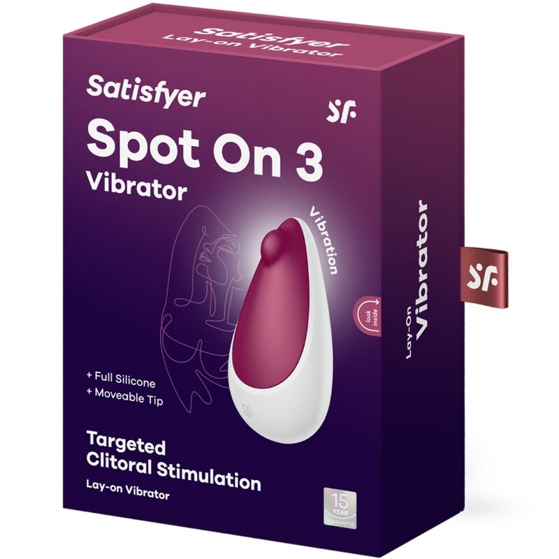 SATISFYER - SPOT ON 3 CLITORIS STIMULATOR BERRY - Imagem de 5