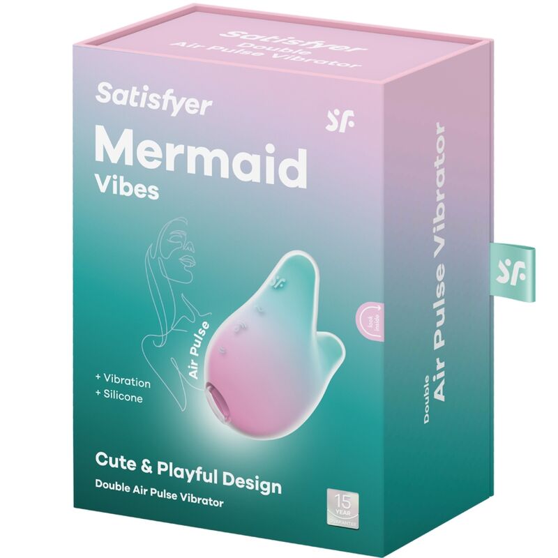 SATISFYER - MERMAID VIBES STIMULATOR VIBRATOR MINT AND PINK - Imagem de 5