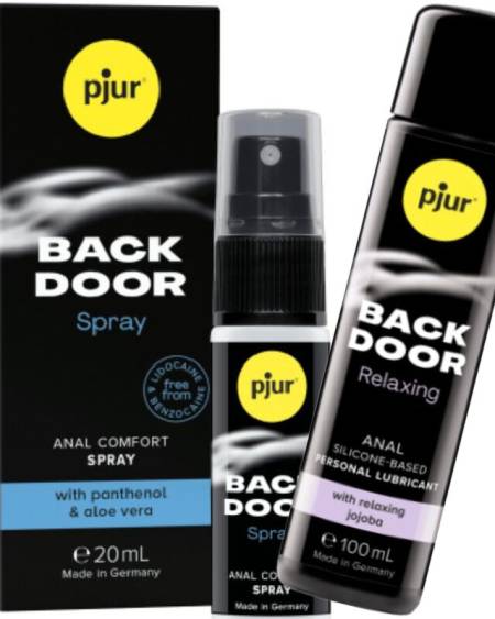 PJUR - BACK DOOR CONJUNTO DE LUBRIFICANTE ANAL E SPRAY