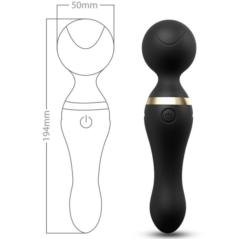 ARMONY - FREEZA MASSAGER VIBRATOR SUPER FLEXIBLE HEAD BLACK - Imagem de 2