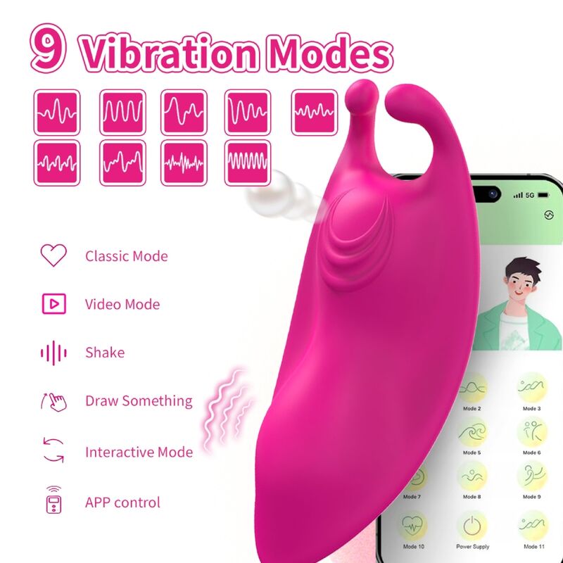 ARMONY - HONEYBEE WEARABLE PANTIES VIBRATOR G-SPOT FUCHSIA - FREE APP - Imagem de 4