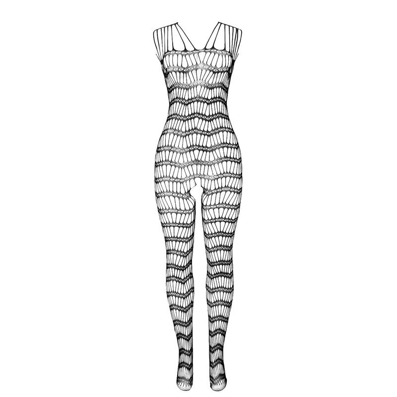 SUBBLIME - 951696 FISHNET CROTCHLESS BODYSTOCKING WITH STRAPS ON THE SHOULDERS BLACK ONE SIZE - Imagem de 4