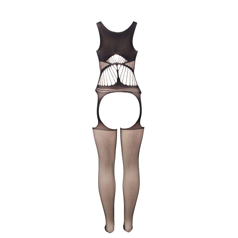SUBBLIME - 951900 FISHNET CROTCHLESS BODYSTOCKING WITH CUP AND OPEN SHOULDERS BLACK ONE SIZE - Imagem de 4