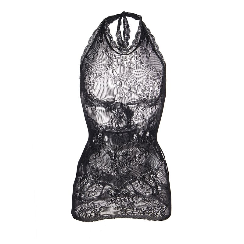 SUBBLIME - 952075 SHORT FISHNET DRESS WITH BACK BACK AND HEART DETAIL BLACK ONE SIZE - Imagem de 5