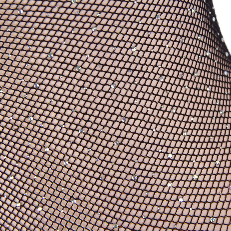 SUBBLIME - 952297 GLOSSY FISHNET BODY WITH OFF SHOULDERS LONG SLEEVE BLACK ONE SIZE - Imagem de 4