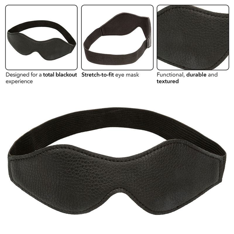 CALEXOTICS - NOCTURNAL EYE MASK PVC LEATHER BLACK - Imagem de 4