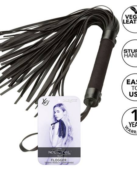 CALEXOTICS - NOCTURNAL FLOGGER LEATHER BLACK
