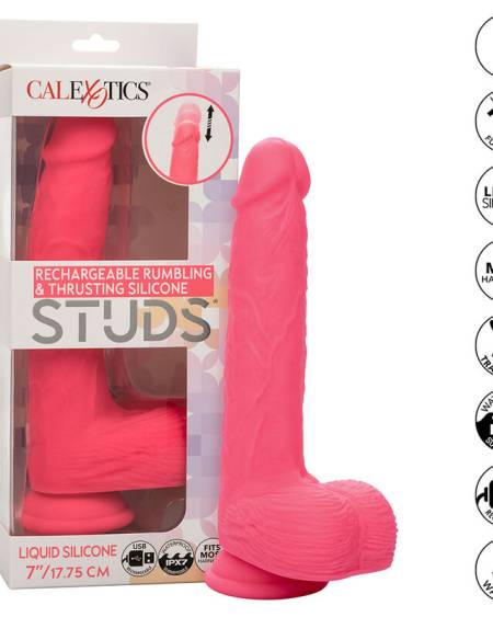 CALEXOTICS - STUDS REALISTIC VIBRATOR 10 VIBRATIONS PINK
