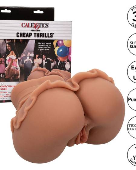 CALEXOTICS - THE HOMECOMING QUEEN DOUBLE REALISTIC MASTURBATOR CARAMEL