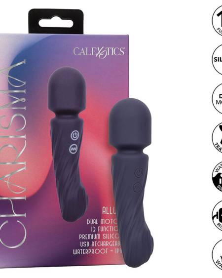 CALEXOTICS - CHARISMA ALLURE MASSAGER DUAL MOTORS 12 FUNCTIONS 17.25 CM X 4.5 CM PURPLE