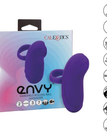CALEXOTICS - ENVY HANDHELD ROLLING BALL MASSAGER 7 VIBRAÇÕES ROXO