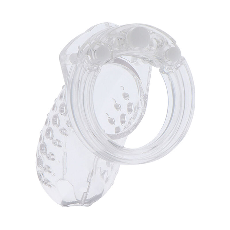 HIDDEN DESIRE - EXTREME CHASTITY COCK CAGE ACRYLIC ADJUSTABLE CLEAR - Imagem de 2