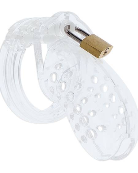 HIDDEN DESIRE - EXTREME CHASTITY COCK CAGE ACRYLIC ADJUSTABLE CLEAR
