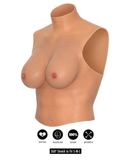 HIDDEN DESIRE - ALTER EGO WEARABLE BREAST SHIRT E-CUP FLESH