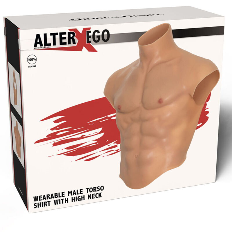 HIDDEN DESIRE - ALTER EGO SILICONE MALE TORSO SHIRT WITH ABS FLESH - Imagem de 5