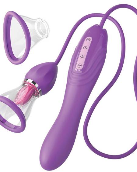 FANTASY FOR HER - ULTIMATE PLEASURE MAX SUCTION HOSE WITH STIMULATING TONGUE PURPLE