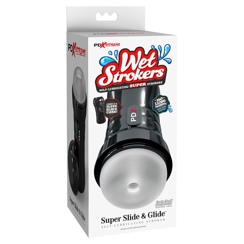 PDX EXTREME - SLIDE GLIDE SELF-LUBRICATING MASTURBATOR CLEAR - Imagem de 5