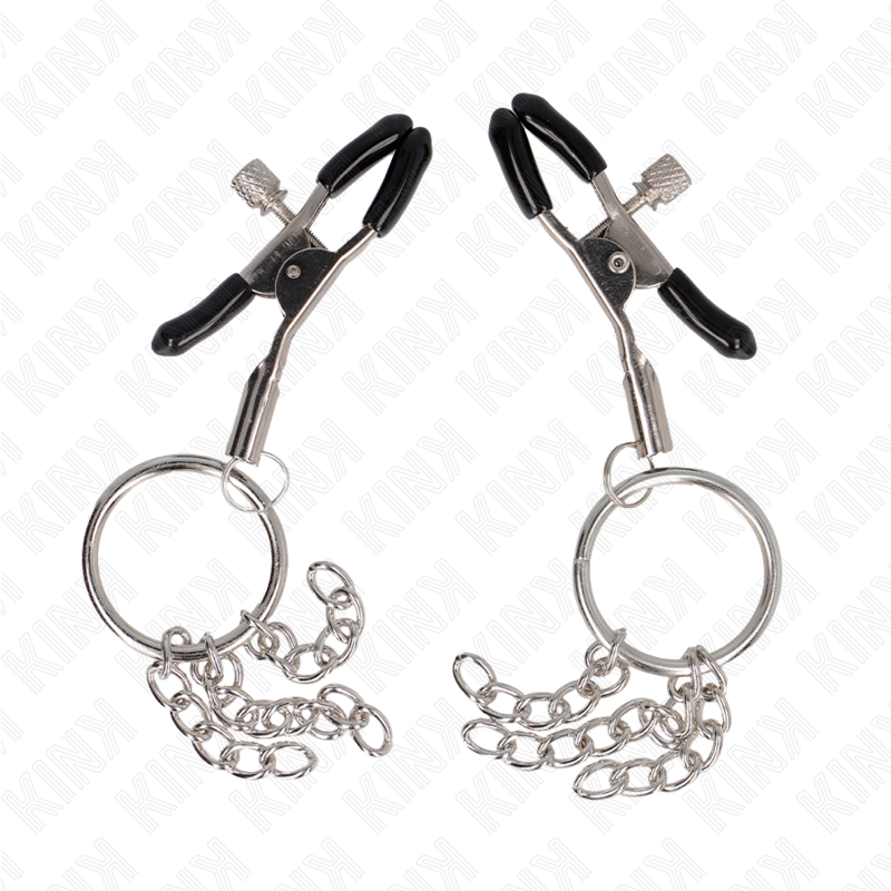 KINK - O RING NIPPLE CLAMP AND LITTLE CHAIN SILVER 6 CM - Imagem de 2