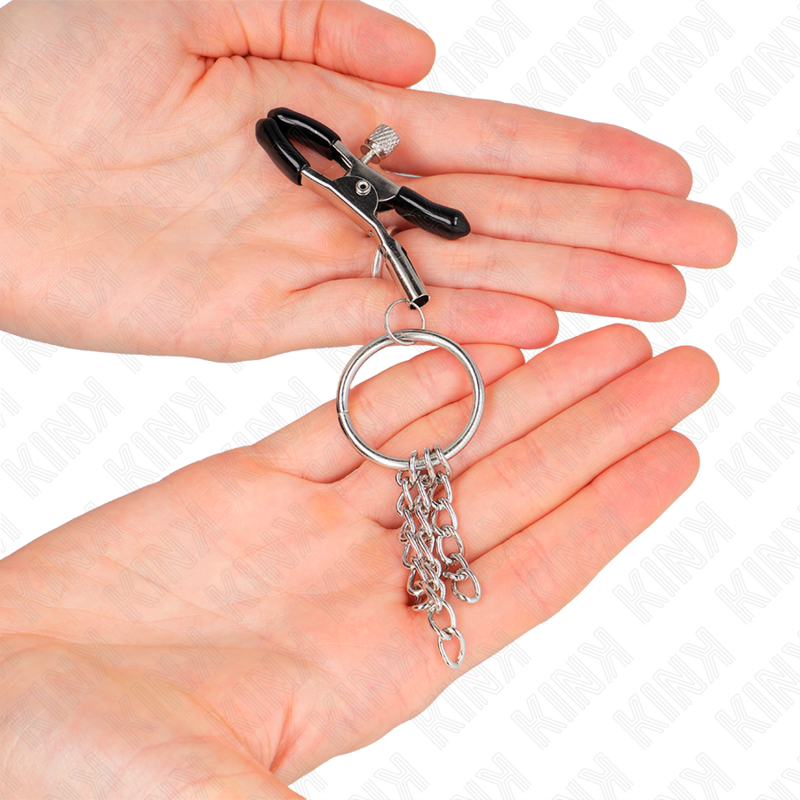 KINK - O RING NIPPLE CLAMP AND LITTLE CHAIN SILVER 6 CM - Imagem de 3