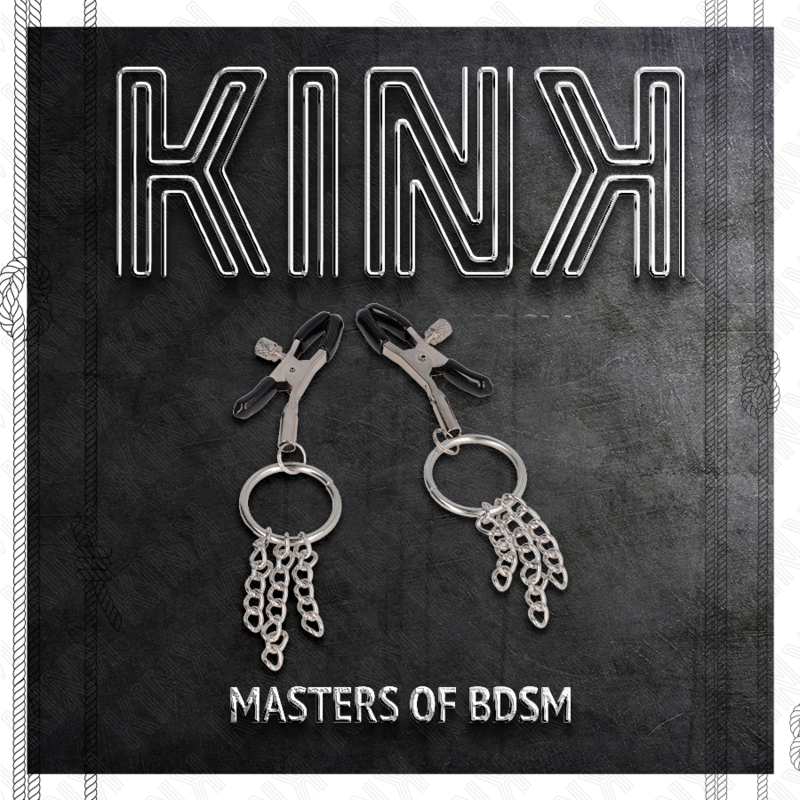 KINK - O RING NIPPLE CLAMP AND LITTLE CHAIN SILVER 6 CM - Imagem de 5
