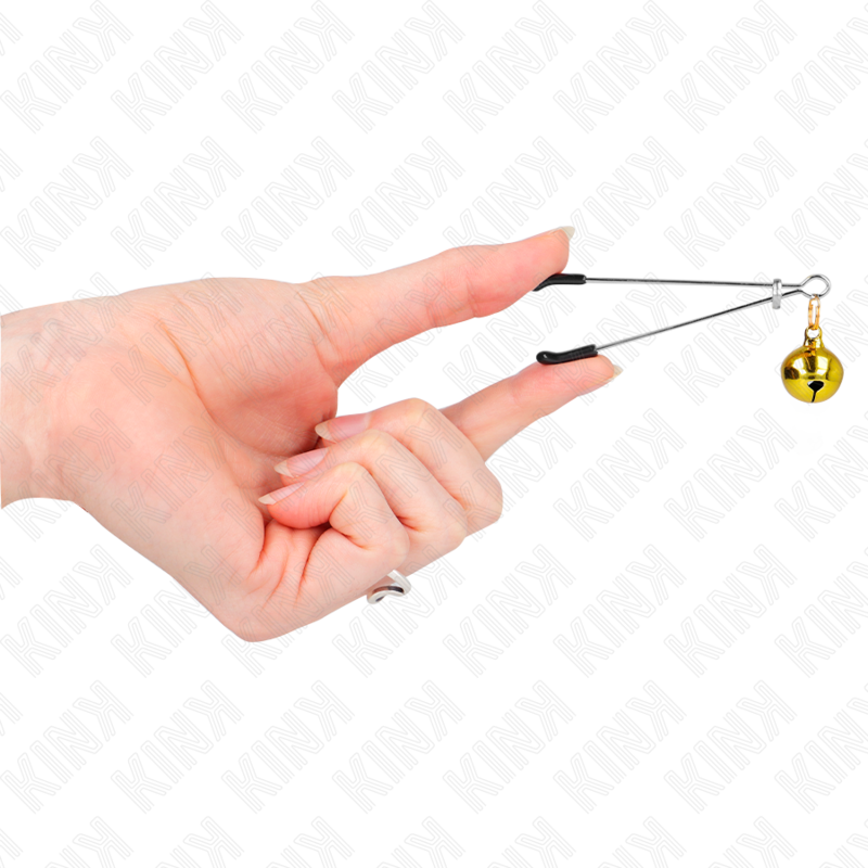 KINK - THIN BELL NIPPLE CLAMPS GOLD 7 CM - Imagem de 4