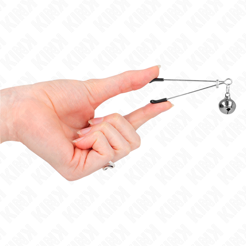 KINK - THIN BELL NIPPLE CLAMPS SILVER 7 CM - Imagem de 4