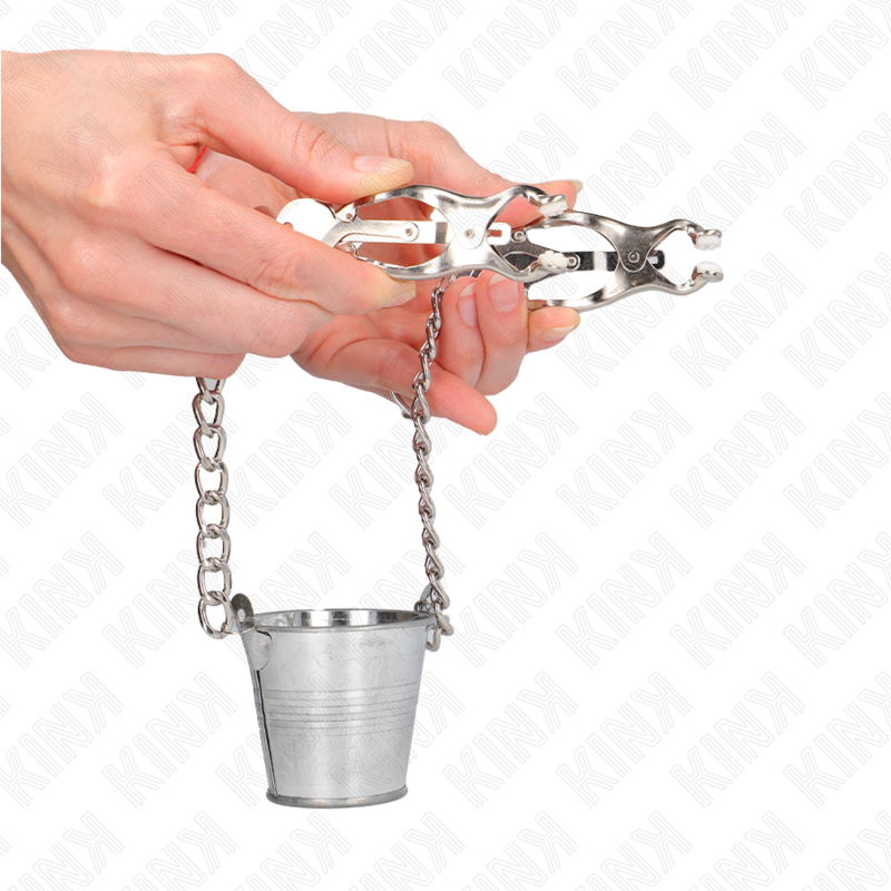 KINK - NIPPLE CLAMPS WITH A BUCKET SILVER - Imagem de 4