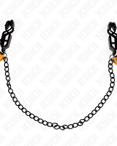 KINK - FLAT CHAIN NIPPLE CLAMPS AND BELL SILVER 30 CM