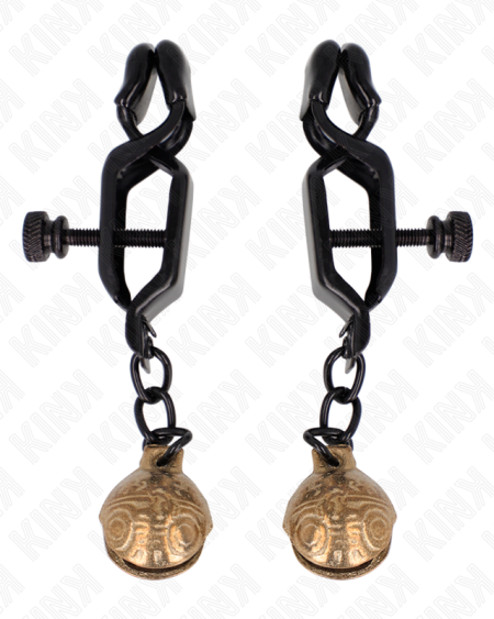 KINK - BELL JAW STYLE NIPPLE CLAMPS BLACK 7 CM