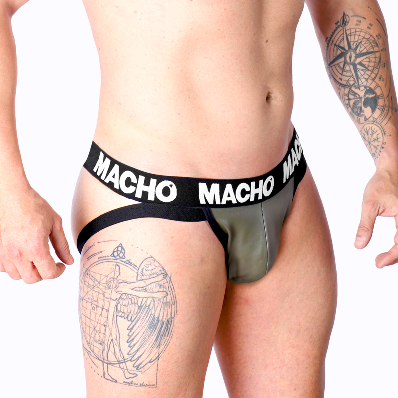 MACHO - MX27GR JOCK CUERO GRIS BEIGE XL - Imagem de 2