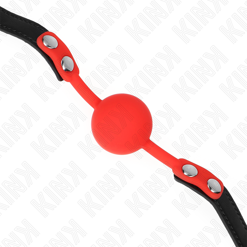 KINK - RED SILICONE BALL 4 CM GAG 60 x 2 CM - Imagem de 3