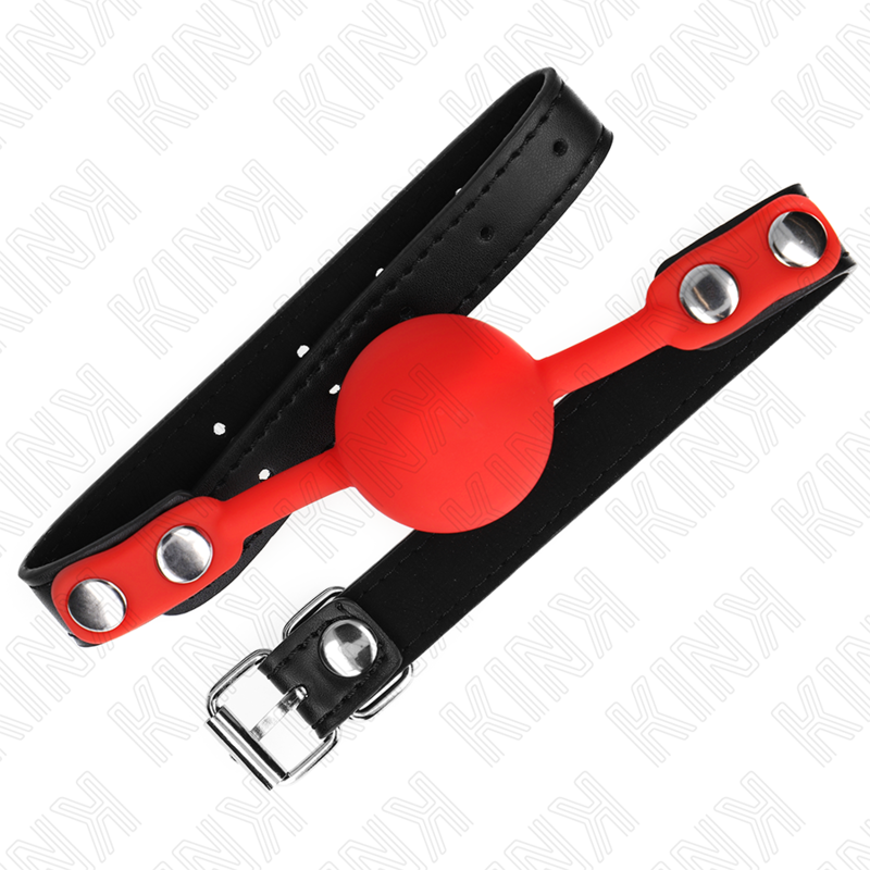 KINK - RED SILICONE BALL 4 CM GAG 60 x 2 CM - Imagem de 2