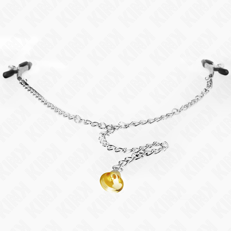 KINK - CHAIN NIPPLE CLAMPS WITH HORN PENDANT 30 CM - Imagem de 3