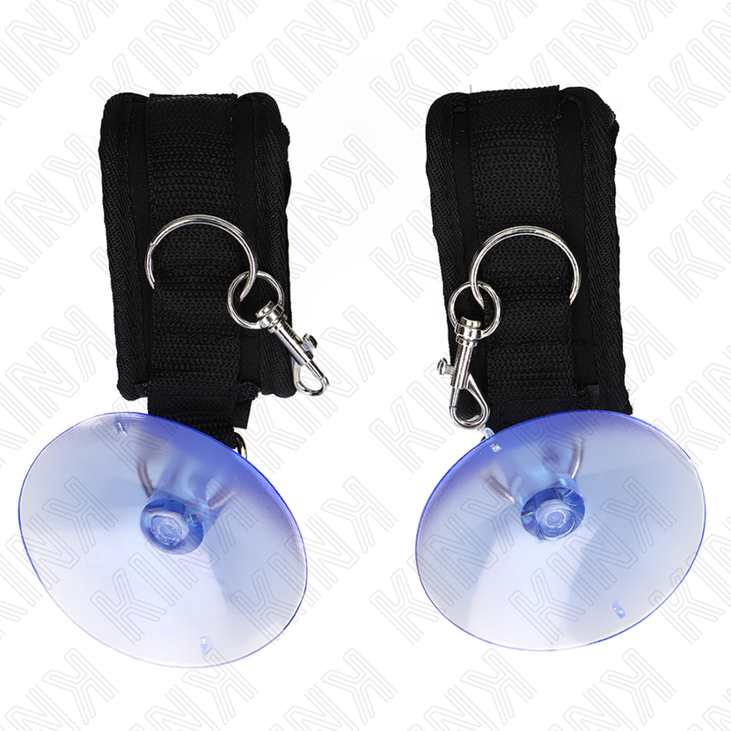 KINK - SUCTION CUP WRIST RESTRAINTS BLACK 29-40 CM X 5 CM - Imagem de 3