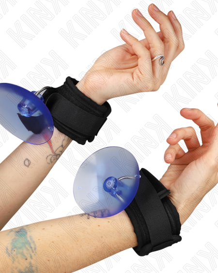 KINK - SUCTION CUP WRIST RESTRAINTS BLACK 29-40 CM X 5 CM