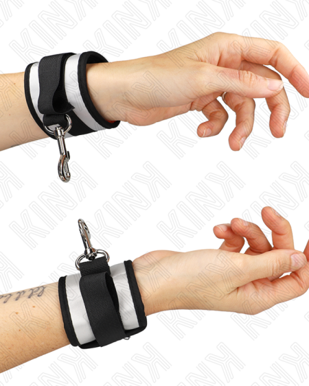 KINK - NEOPRENE WRIST CUFFS GREY 23 X 5 CM