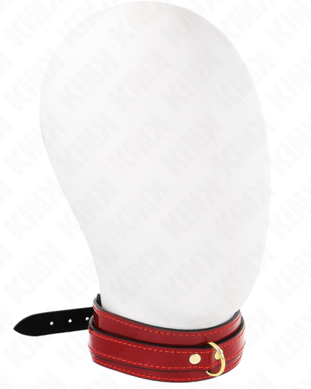 KINK - WINE RED ADJUSTABLE NECKLACE WITH GOLDEN DETAILS 29-42.5 CM X 4 CM